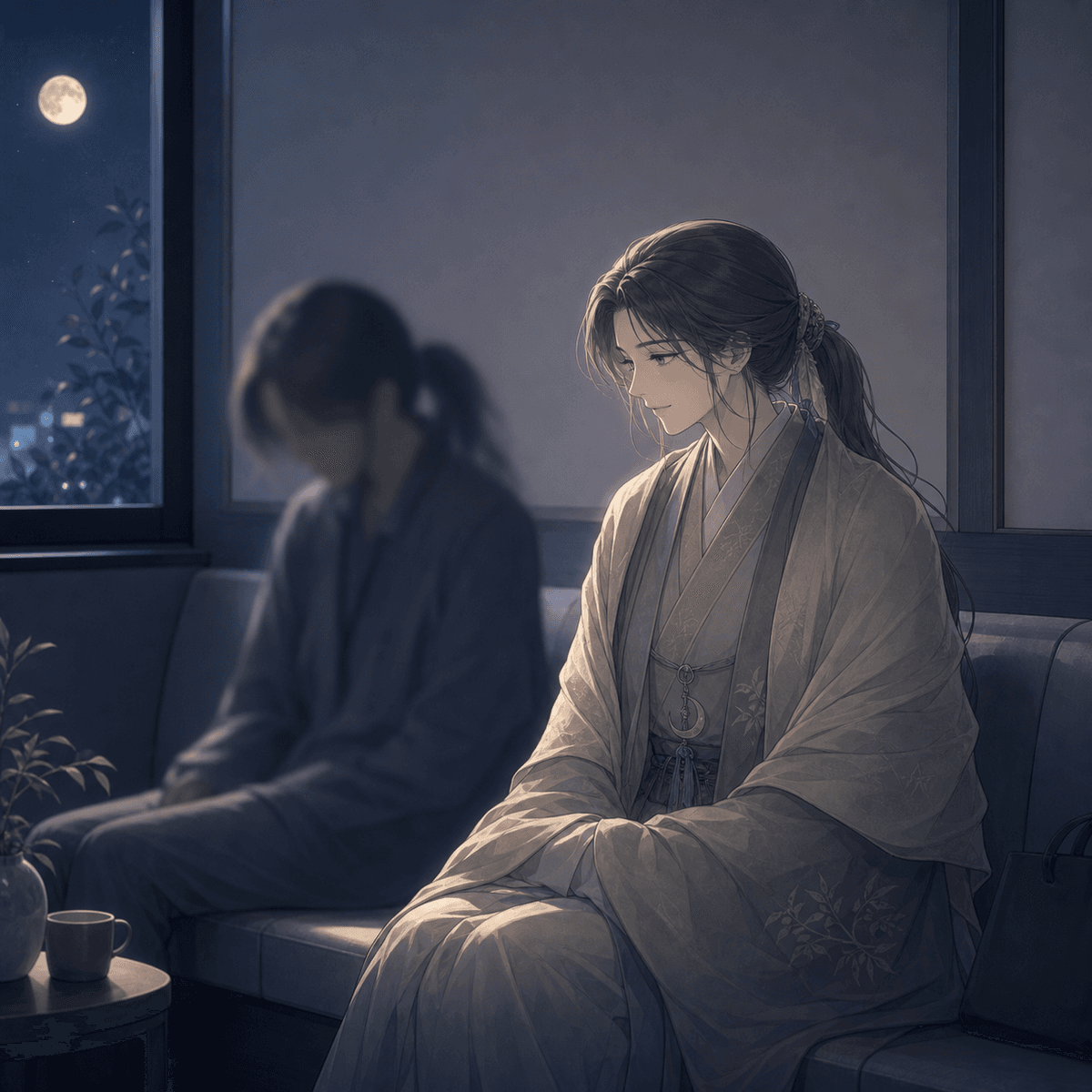 休憩室でそっと隣の主