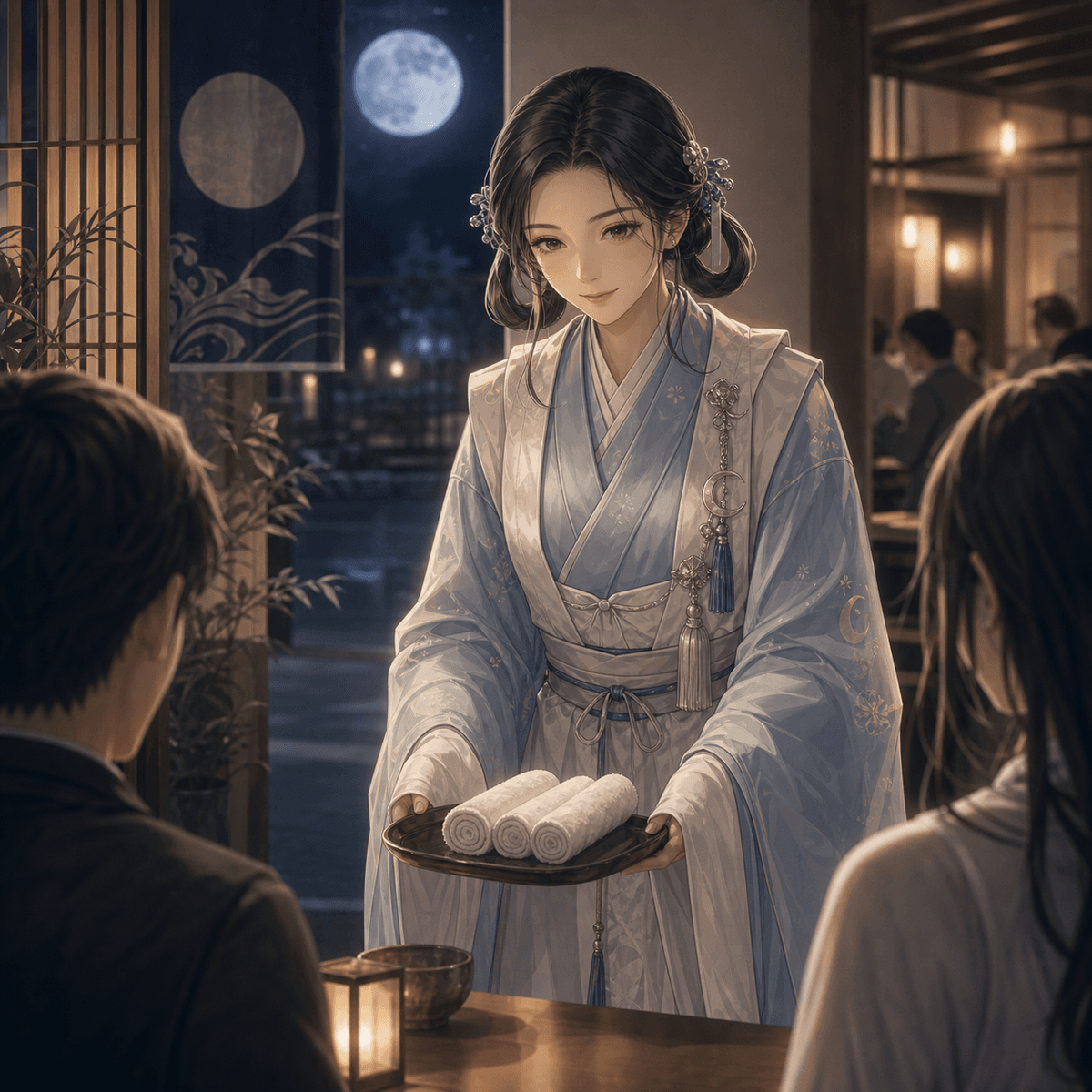 おしぼり配りの主