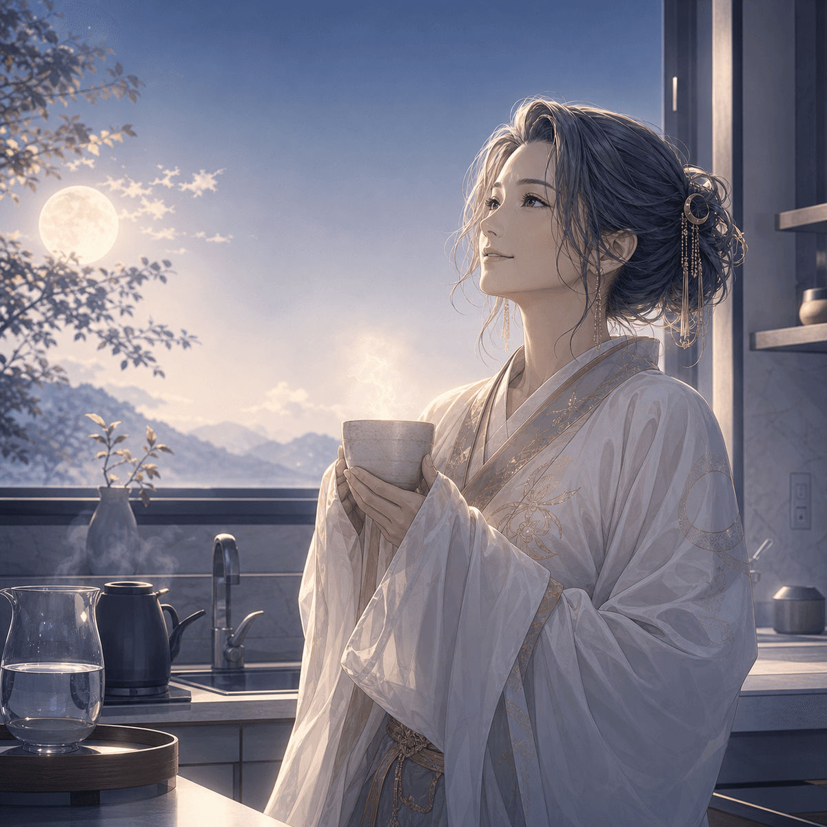 朝の白湯の主