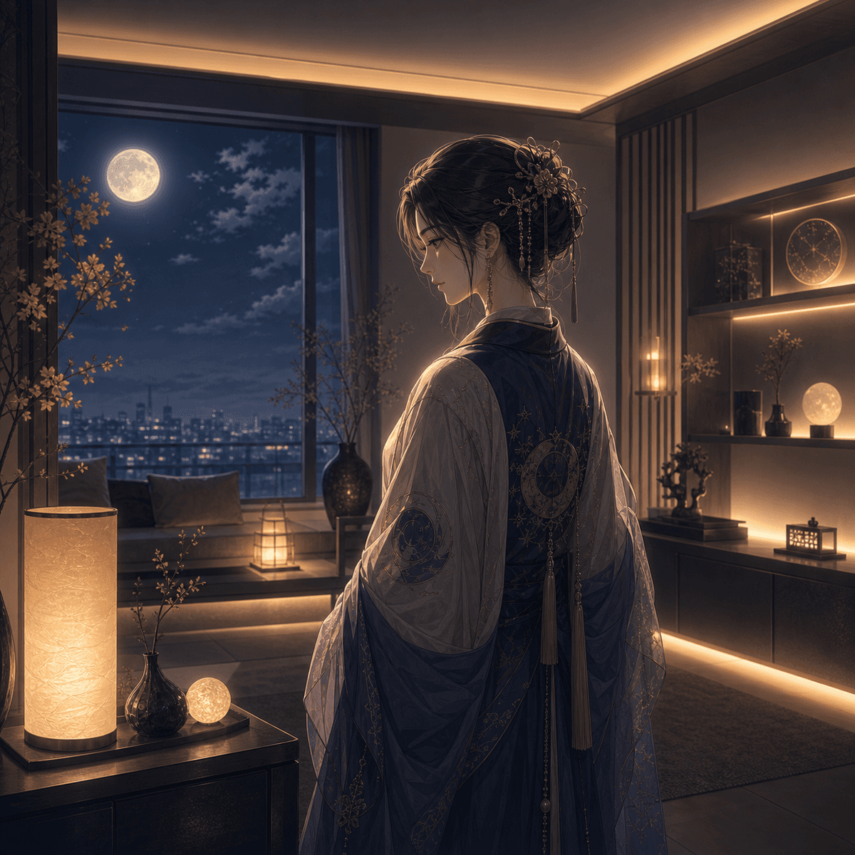 部屋の間接照明の主